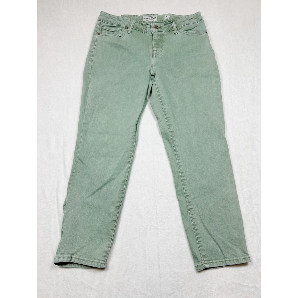 Lucky Brand Lolita Crop Skinny Jeans 8 Green 80's 90's Festival